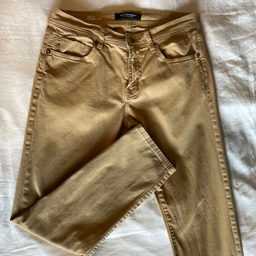 Liverpool 32x30 modern straight khaki pants